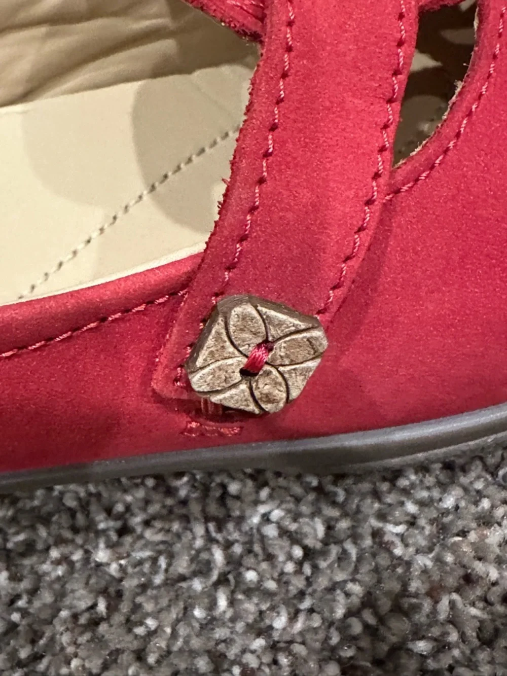 Hotter Comfort Concept Red Mary Jane Comfort Shoes 8.5 Cottagecore Casual